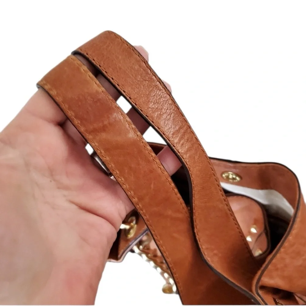 EUC Michael Kors Uptown Astor Brown Hobo Bag Boho style gold hardware - Picture 7 of 13